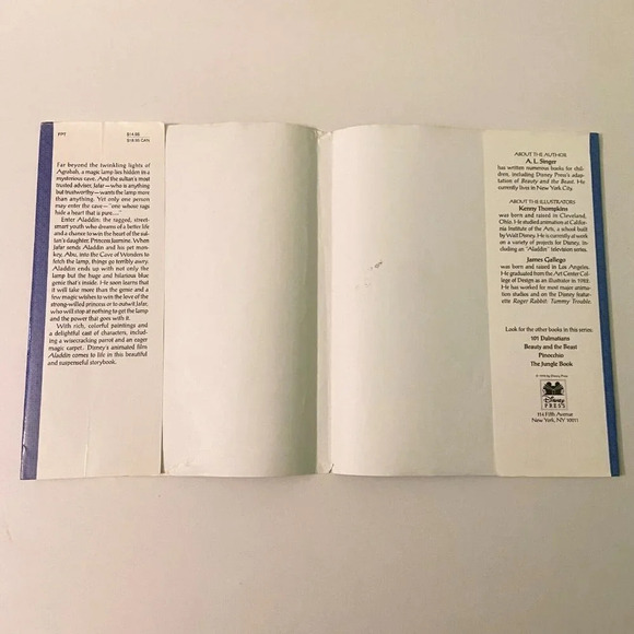 Vintage 1992 Disneys Aladdin  by A L Singer Hardcover Book DJ - Picture 7 of 16